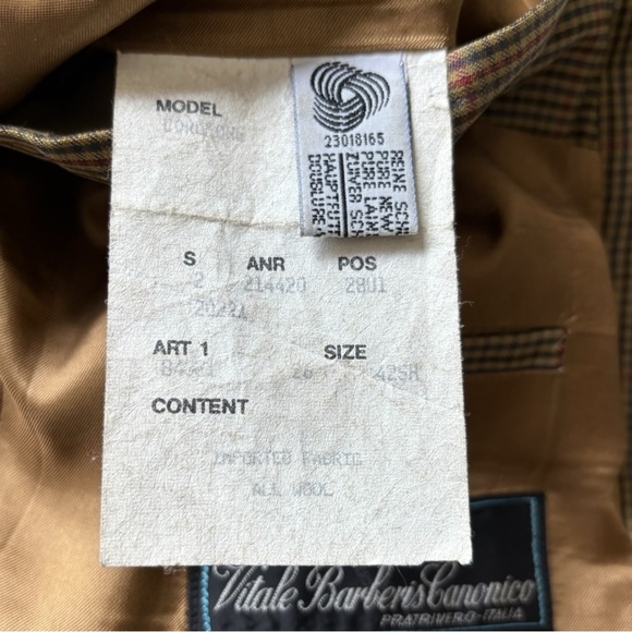 Hugo Boss vintage Corleone check plaid Vitale Barberis Caronico wool blazer | 42 - Picture 14 of 15